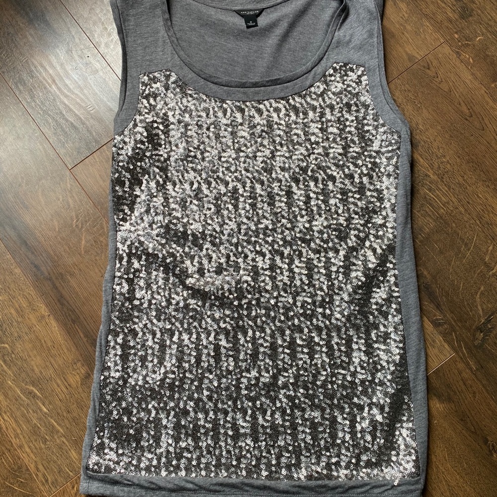 Silver sequined t-shirt